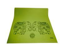 Килимок для йоги Bodhi Leela Слони, оливково-зелений
