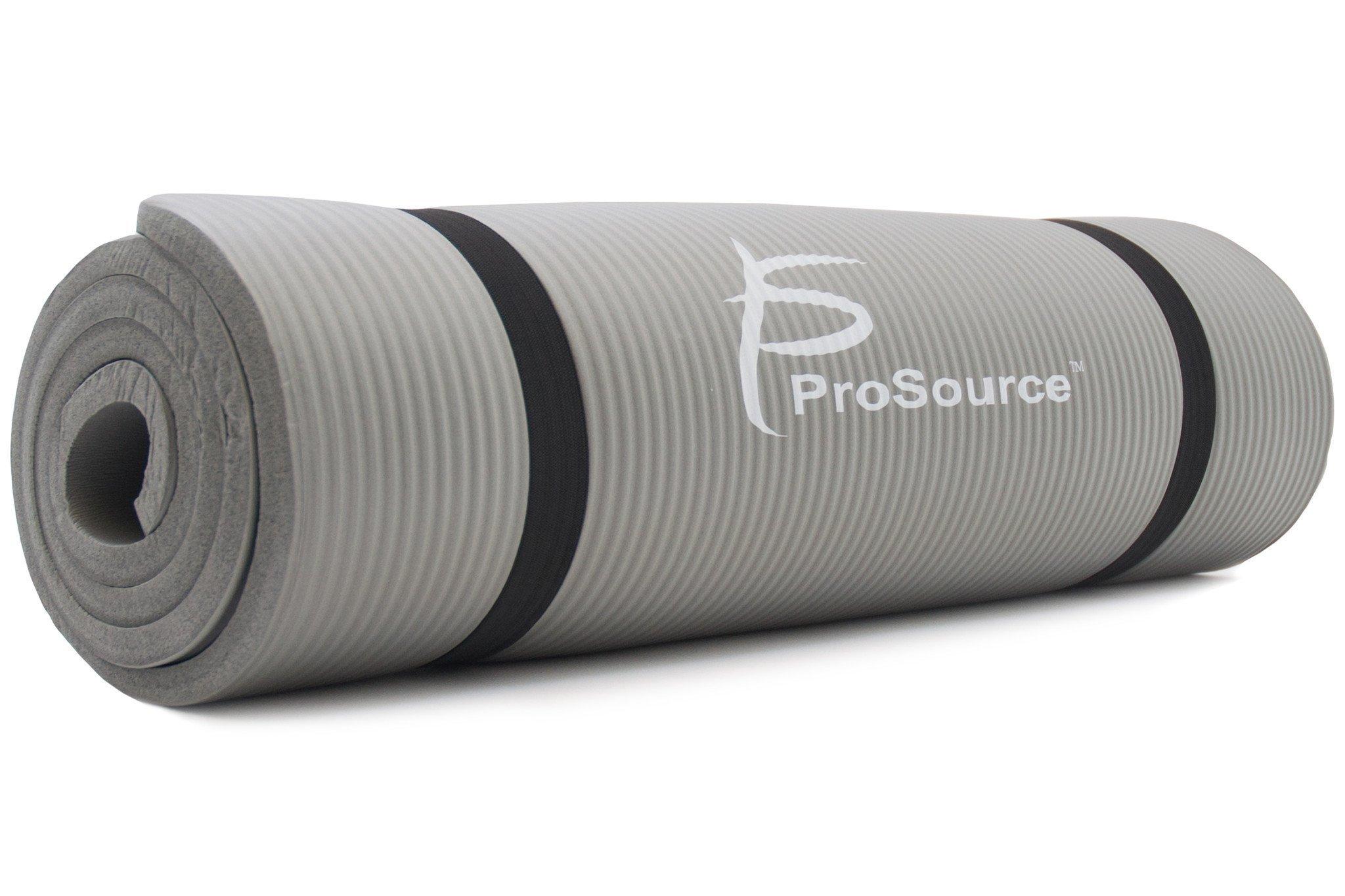 Килимок для йоги Prosource Extra Thick Yoga Pilates (13 мм, сірий)