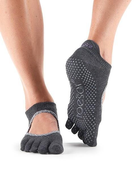 Шкарпетки для йоги ToeSox Grip Full Toe Bellarina (Carbon Batik)