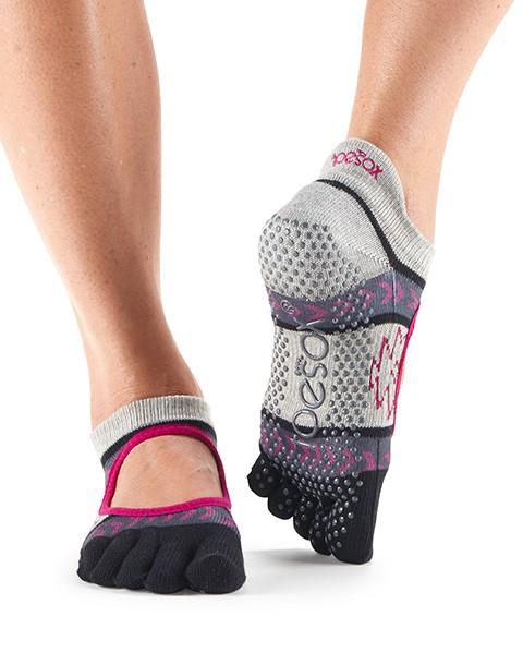 Шкарпетки для йоги ToeSox Grip Full Toe Bellarina (Moonshadow)