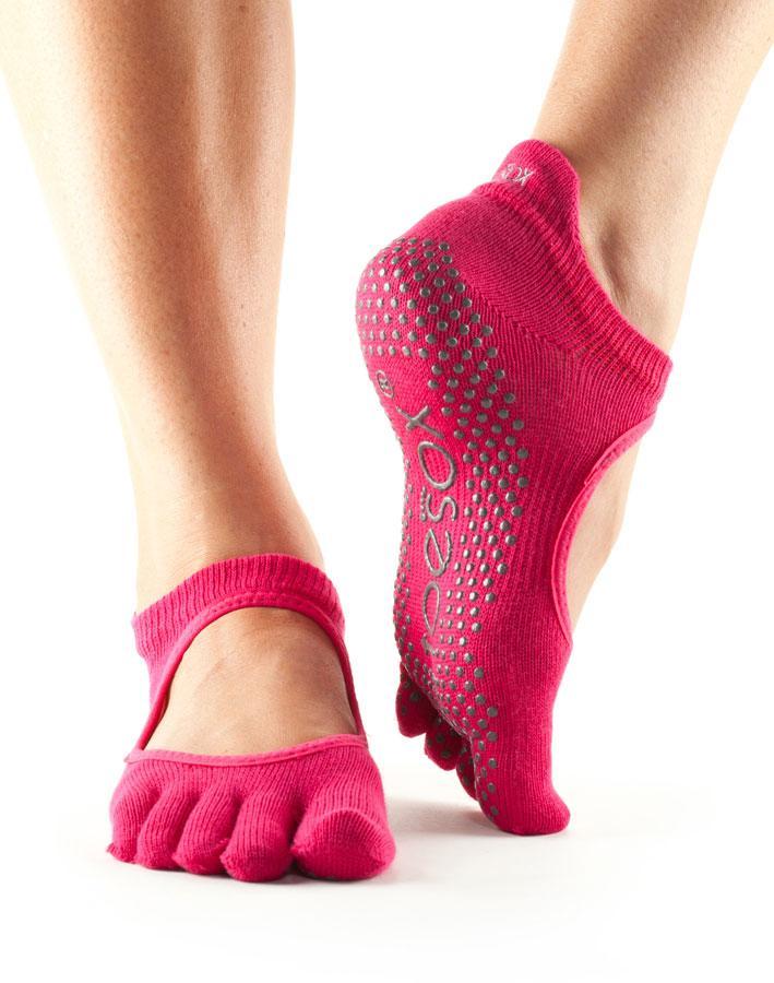 Шкарпетки для йоги ToeSox Grip Full Toe Bellarina (Fuchsia)