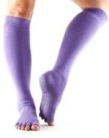 Шкарпетки для йоги ToeSox Grip Half Toe Scrunch Knee High (Light Purple)