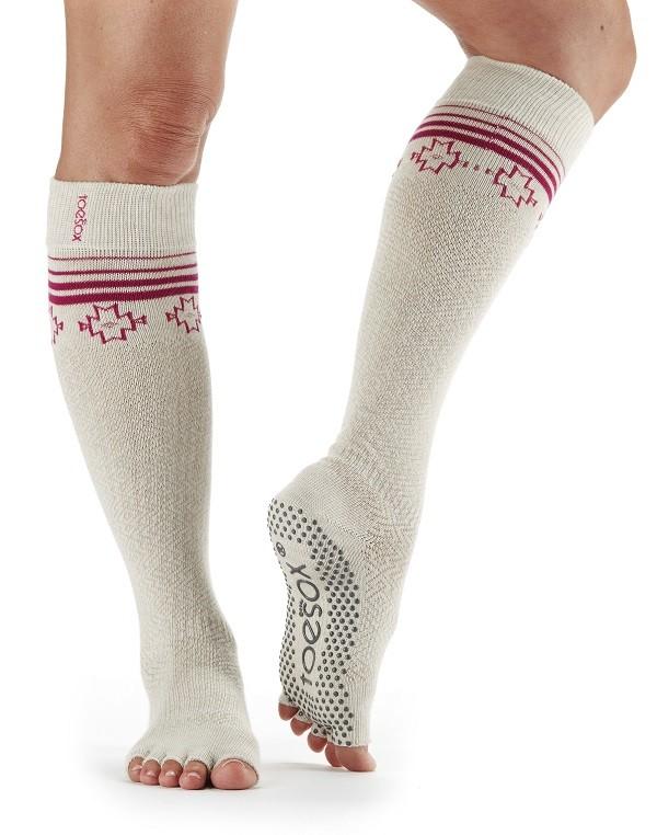 Шкарпетки для йоги ToeSox Grip Half Toe Scrunch Knee High (Ritual)