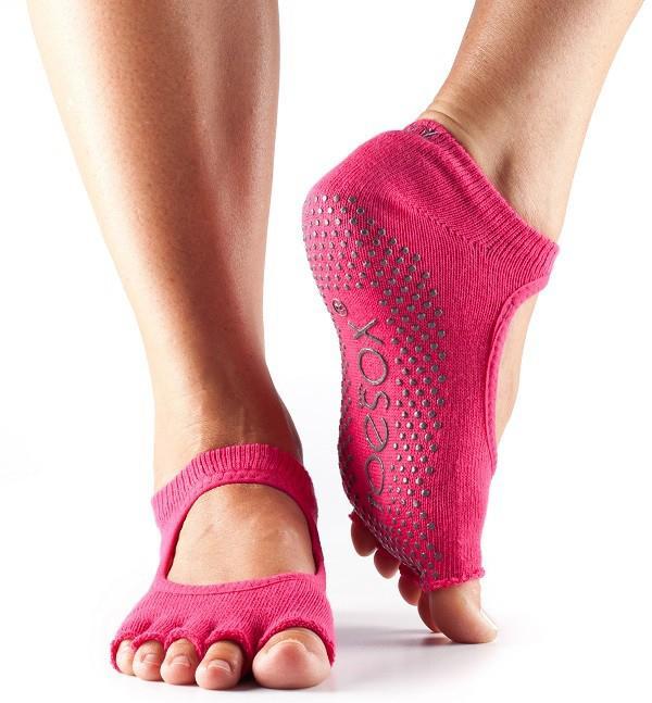 Шкарпетки для йоги ToeSox Grip Half Toe Bella (Fuchsia)