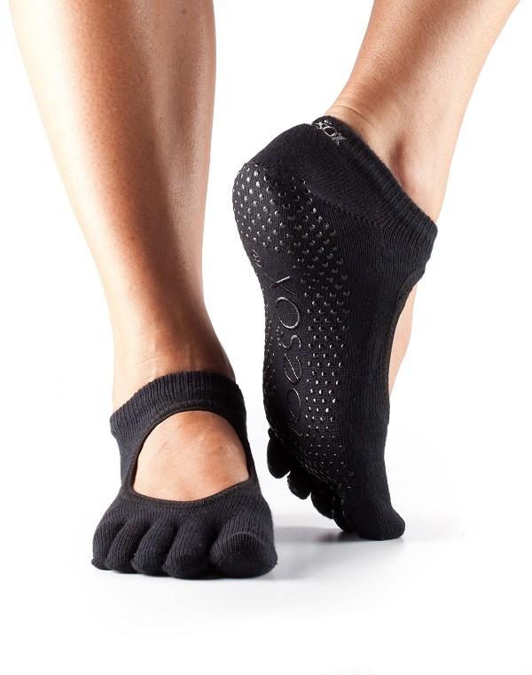 Шкарпетки для йоги ToeSox Grip Full Toe Bella (Black)