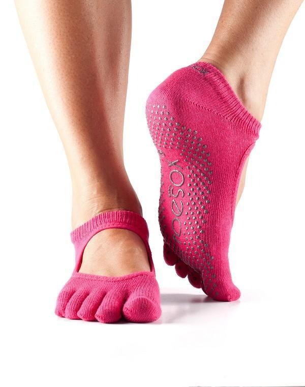 Шкарпетки для йоги ToeSox Grip Full Toe Bella (Fuchsia)
