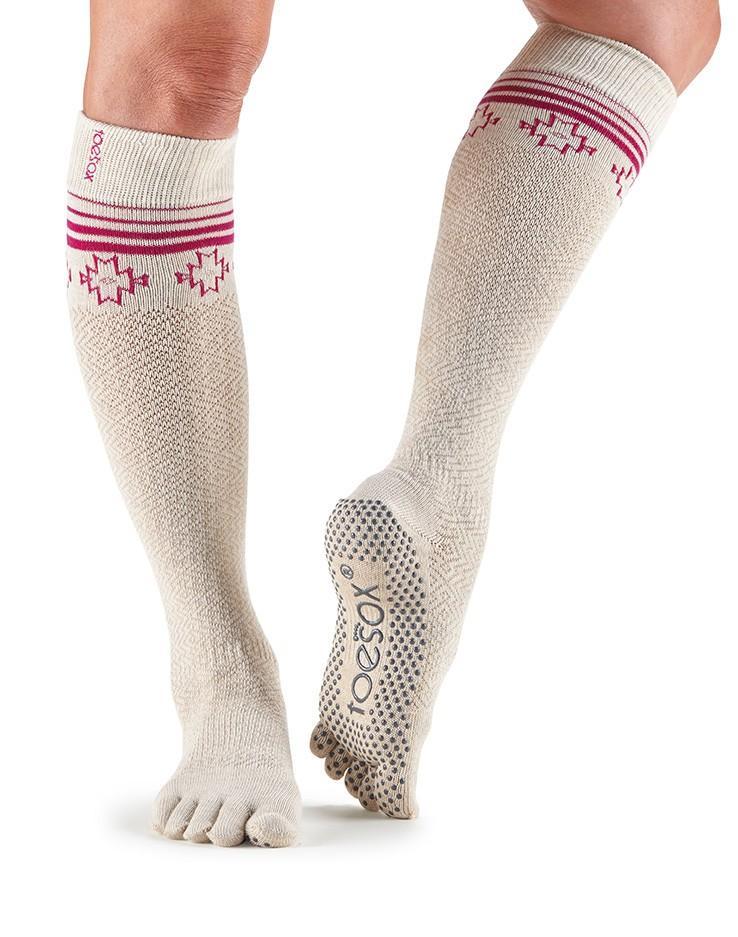 Шкарпетки для йоги ToeSox Grip Full Toe Scrunch Knee High (Ritual)
