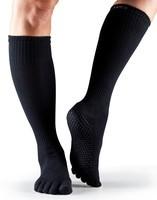 Шкарпетки для йоги ToeSox Grip Full Toe Scrunch Knee High (Black)