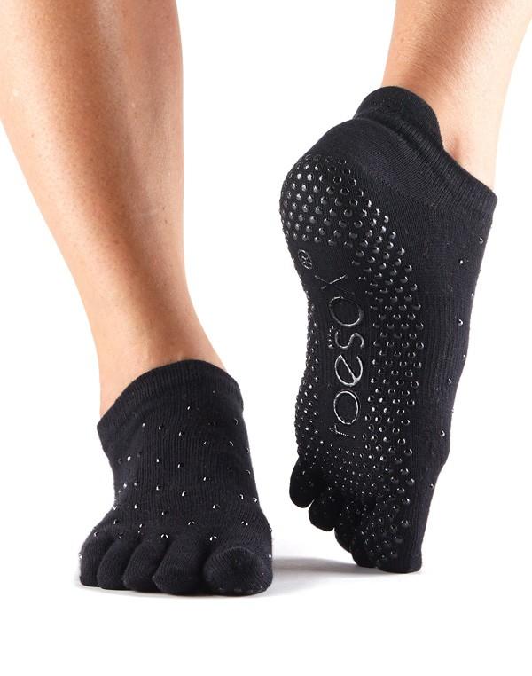 Шкарпетки для йоги ToeSox Grip Full Toe Low Rise (nightlife)