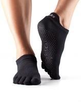 Шкарпетки для йоги ToeSox Grip Full Toe Low Rise (Black)
