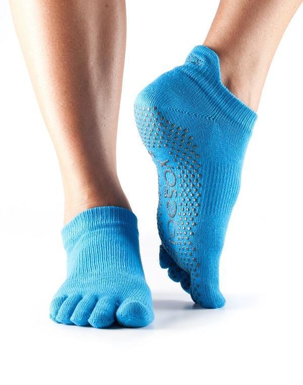 Шкарпетки для йоги ToeSox Grip Full Toe Low Rise (Skydiver)