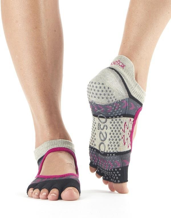 Шкарпетки для йоги ToeSox Grip Half Toe Bellarina (Moonshadow)
