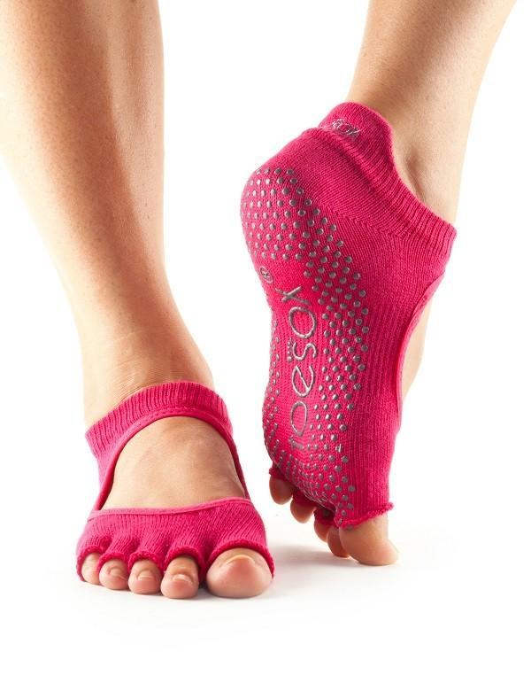 Шкарпетки для йоги ToeSox Grip Half Toe Bellarina (Fuchsia)