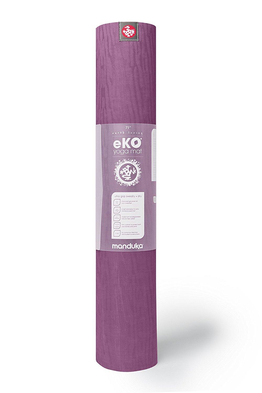 Килимок для йоги eKO Lite, каучук, Manduka, USA, 180x61cm, 3mm бузковий