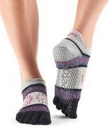 Шкарпетки для йоги ToeSox Grip Full Toe Low Rise (Moonshadow)