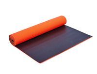 Килимок для фітнесу і йоги - PVC 6 мм двошаровий FI - 5558-4 помаранчево-чорний