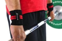 Бинт кистьовий ProSource Weight Lifting Wrist Wrap with Loop 2 шт чорний/червоний
