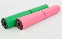 Килимок для йоги з розміткою PU 5 мм Record FI - 8307-2 Рожевий