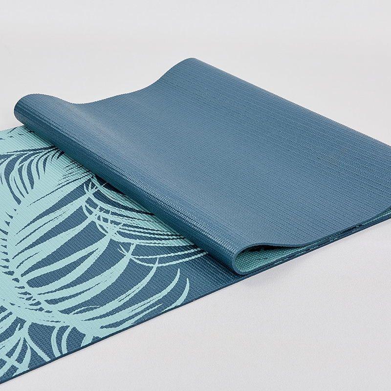 Килимок для йоги та фітнесу PVC двошаровий 4 мм SP - Planeta PALM FI - 0180-2 М'ятний