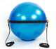 М'яч для фітнесу (фітбол) глянсовий з еспандерами і ременем для кріплення 65 см PS FI - 0702B-65
