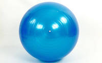 М'яч для фітнесу (фітбол) глянсовий з еспандерами і ременем для кріплення 65 см PS FI - 0702B-65