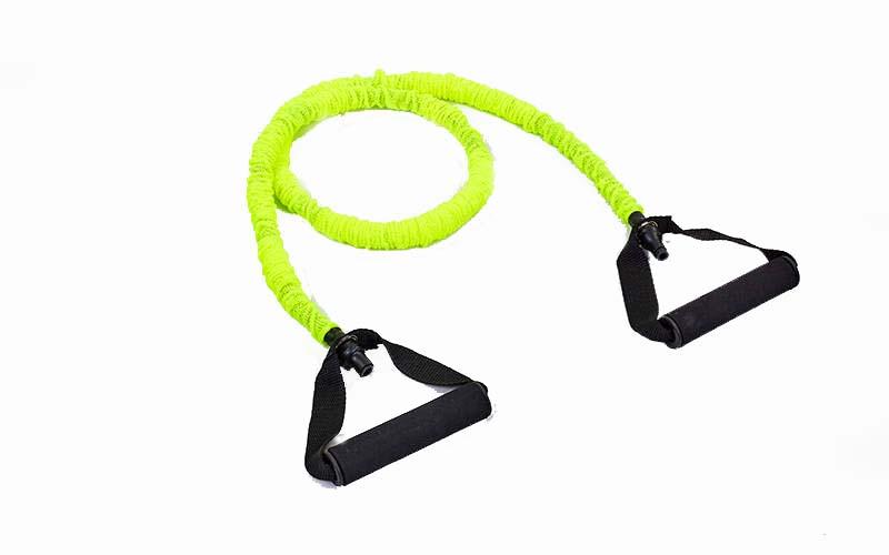 Еспандер трубчатий з ручками в захисному рукаві CE6502 - Y Zelart жовтий