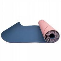 Килимок (мат) для йоги та фітнесу Springos TPE 6 мм YG0014 Pink/Blue
