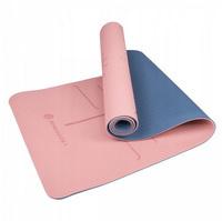 Килимок (мат) для йоги та фітнесу Springos TPE 6 мм YG0014 Pink/Blue