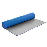 Килимок для фітнесу і йоги - PVC 6 мм двошаровий FI - 5558 синьо-сірий