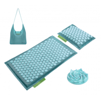 Килимок акупунктурний з подушкою 4FIZJO Eco Mat Аплікатор Кузнєцова 68 x 42 см 4FJ0180 Turquoise