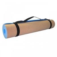 Килимок (мат) для йоги та фітнесу пробковий SportVida TPE+Cork 0.6 см SV - HK0318