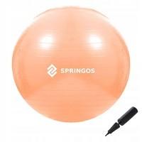 М'яч для фітнесу (фітбол) Springos 55 см Anti - Burst FB0010 Orange