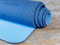 Килимок для йоги Marjari yoga Basic Синьо-блакитний