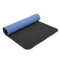 Килимок для фітнесу і йоги TPE+TC 6 мм двошаровий SP - Planeta FI - 3046 Темно-синьо-сірий