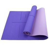Килимок (мат) для йоги та фітнесу Sportcraft TPE 6 мм ES0026 Purple/Pink