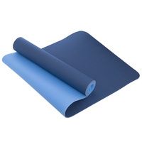 Килимок для фітнесу і йоги TPE+TC 6 мм двошаровий SP - Planeta FI - 3046-5 Синьо-блакитний