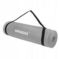 Килимок (мат) для йоги та фітнесу Springos NBR 1 см YG0032 Grey