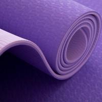 Килимок для йоги з розміткою 6 мм Record FI - 2430 Фіолетовий з розміткою