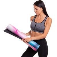 Килимок для йоги замшевий Record FI - 3391-4 (розмір 1,83мx0,61мx3мм) Веселковий різноколірний
