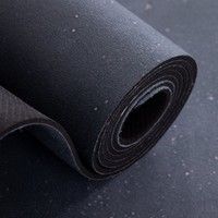 Килимок для йоги замшевий Record FI - 3391-5 (розмір 1,83мx0,61мx3мм) Чорний