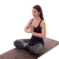 Килимок для йоги Джутовий (Yoga mat) SP - Sport FI - 2441 (розмір 1,85м x 0,62м x 6мм Коричневий)