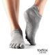 Шкарпетки для йоги ToeSox Grip Full Toe Low Rise (Gray)