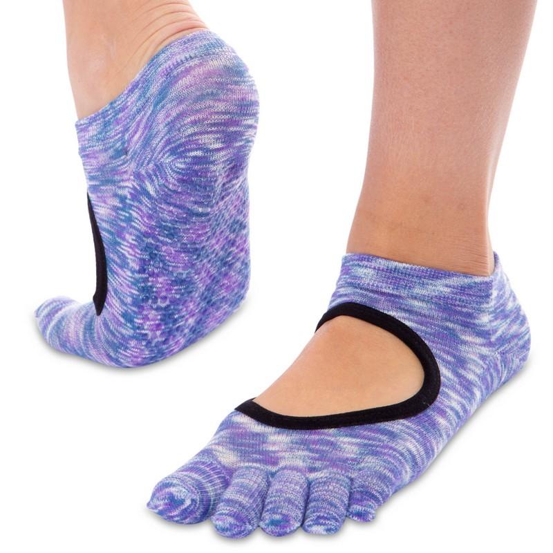 Шкарпетки для йоги з відкритими пальцями SP - Planeta FI - 0438-1 (поліестер, бавовна, р-р 36-41, Синій)