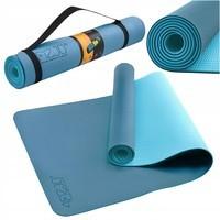 Килимок спортивний 4FIZJO TPE 4 мм для йоги та фітнесу 4FJ0334 Blue/Sky Blue