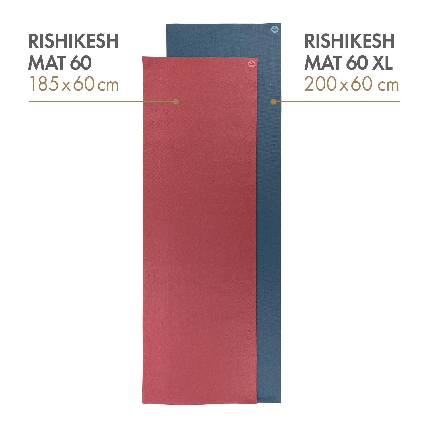 Килимок для йоги Bodhi Rishikesh Premium (Ришикеш) 60х183 см Бордовий