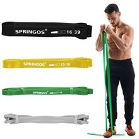 Еспандер-петля Springos Power Band 3-39 кг (резина для фітнесу та спорту) набір 4 шт FA0131