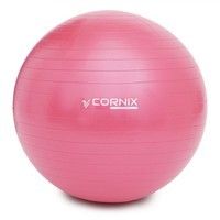 М'яч для фітнесу (фітбол) Cornix 55 см Anti-Burst XR-0017 Pink