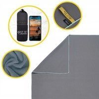 Рушник спортивний 4FIZJO 130 x 75 см з мікрофібри 4FJ0436 Grey