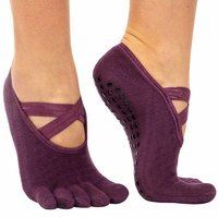 Шкарпетки для йоги з закритими пальцями SP-Planeta FI-9938 розмір 36-41 Бордо