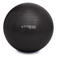 М'яч для фітнесу (фітбол) Cornix 55 см Anti-Burst XR-0014 Black